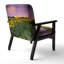 Fauteuil d'appoint traditionnel en velours Makiaya - Sunset Sunflower Field - Velours