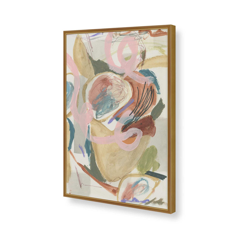«Unraveled Pulse II» par Melissa Wang, reproduction d'art sur toile, Impression sur cadre ouvert sans papier mat, Doré