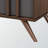 Jovi Brown Finish 5-Drawer Bedroom Chest With PVC Handles, 44.41" H X 31.37" W X 15.45" D