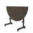 Half-circle 3 Person Height Adjustable Flip Top 48'' L Modular Training Table with Casters