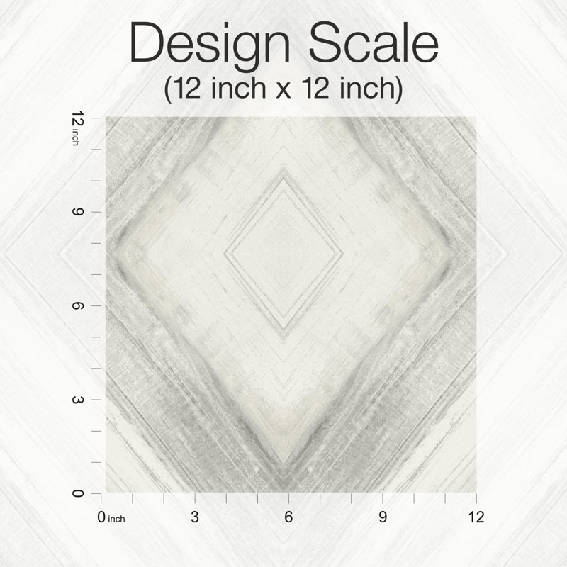 Geometric Wallpaper Double Roll, Fog