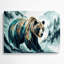 Art mural en forme de faune avec ours vert-1836711718