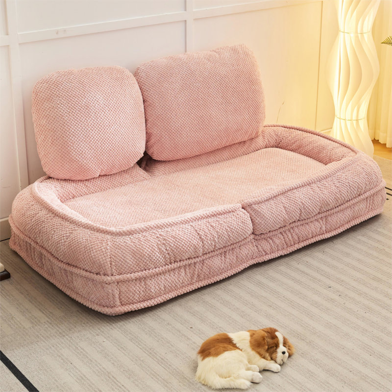 Fauteuil rose confortable, 5 réglages réglables, pour un usage domestique, rose, dossier à coussin, Rose