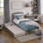 Elliana Solid Wood Platform Bed with Trundle-81971004-81971000