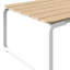Table basse rectangulaire avec plateau à lattes et base en aluminium-132504865