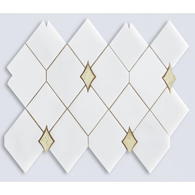 12" X 10" Beige Marble Versailles Mosaic Floor And Wall Tile