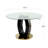 47.2'' Modern Luxury Clear Glass Round Dining Table for 4-6, Modern Kitchen Table with Tempered Glass Top & Stainless Steel Legs, Circle Dining Table for Home, Living Room, Apartment-2049904758-2074553611