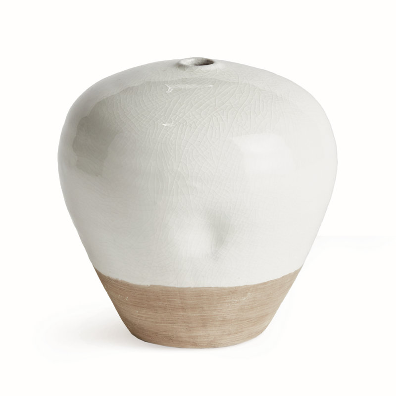 Vase de table en terre cuite fait à la main Etherton, H 6,75 po x l 6,75 po x P 6,75 po