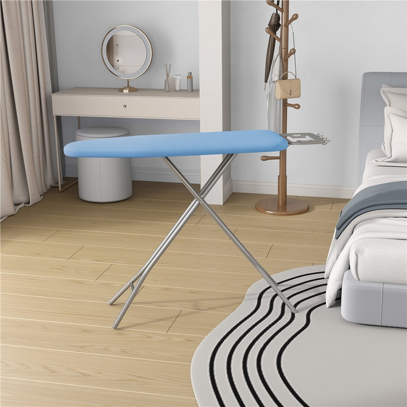 Table à repasser à hauteur réglable avec 4 pieds, Bleu