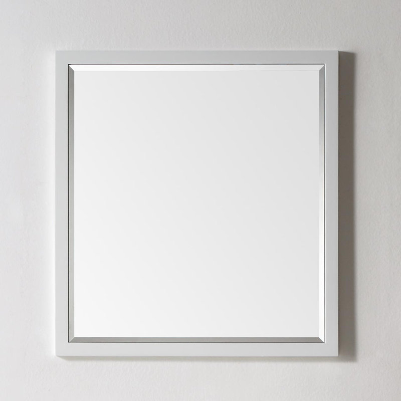 Miroir de commode Chamond, Blanc, 31" x 30"