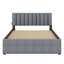 Lit plateforme tapissier avec lit gigogne-189290227