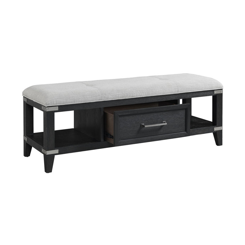 Rabe Polyester Blend Upholstered Storage Bench