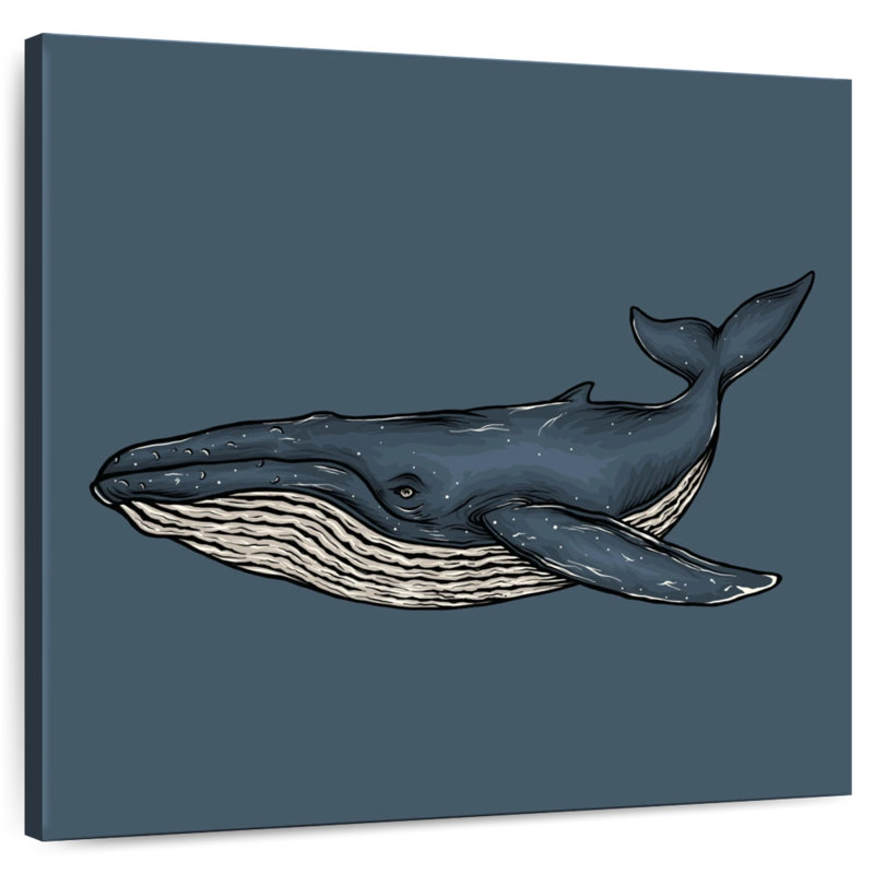 Crowle Dark Blue Whale, 10" H x 10" W