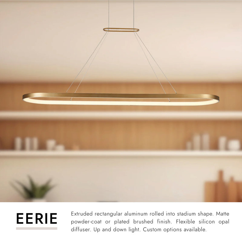 Eerie Pendant Light, 122.76" H x 59" W x 14.25" D, Black