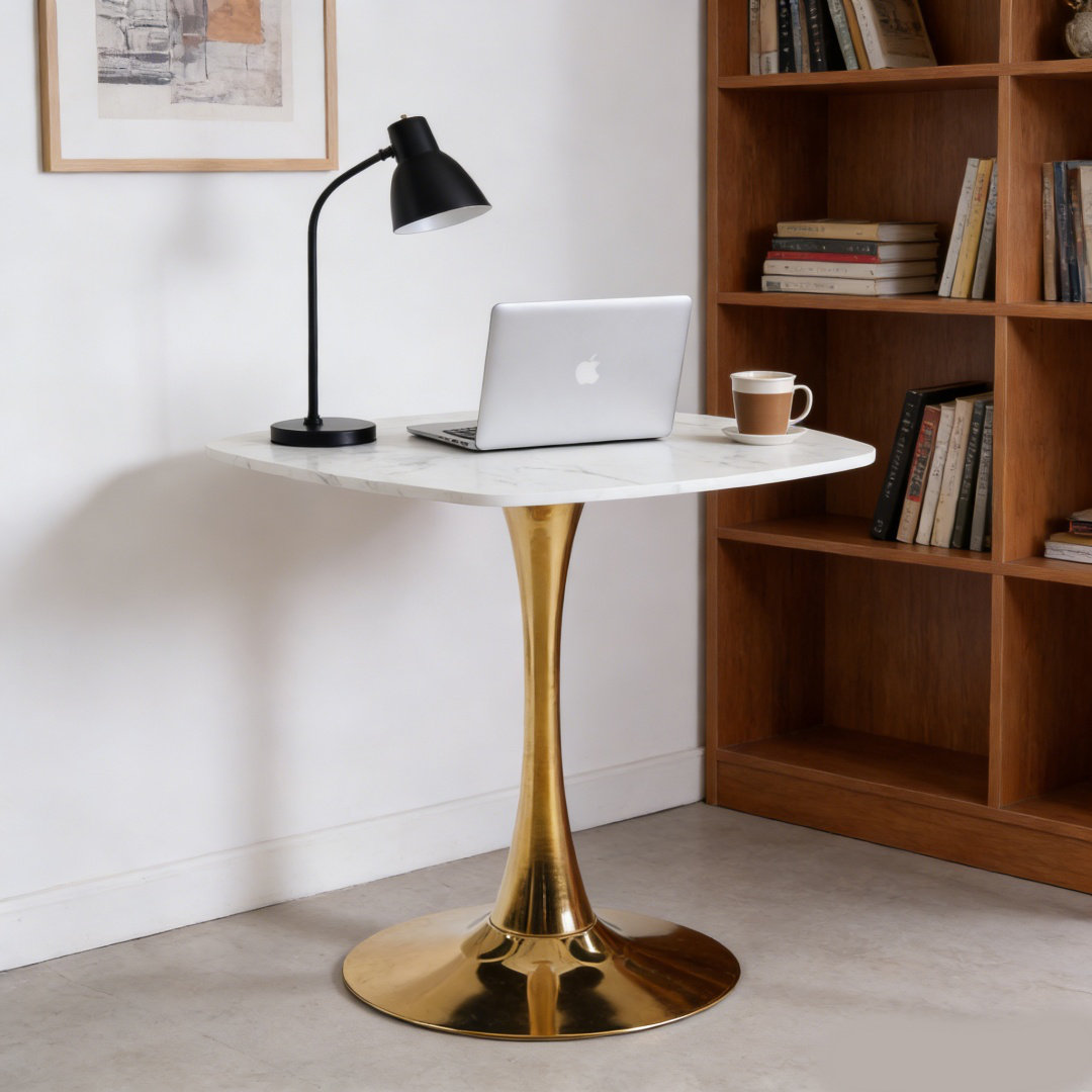 Wrought Studio™ Elegant Modern Square Dining Table, 23.6 Inch Small ...