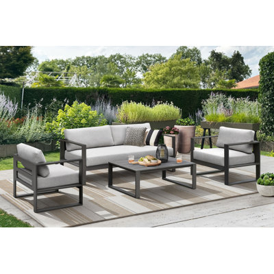 Vrishank Seating Set, Mocha, 4-PC