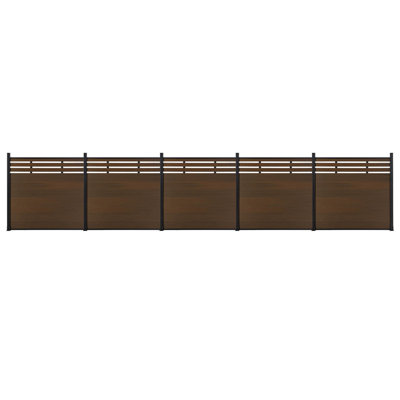 6ft H Semi-Closed Composite Privacy Fence Panels With Post, Grained Finish