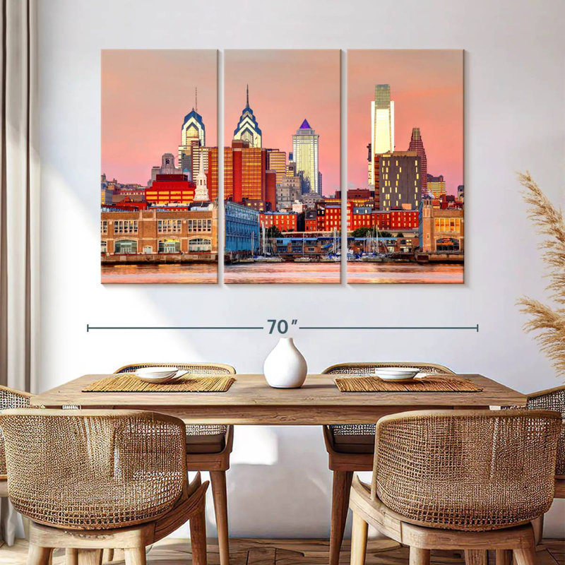 Rorry Philadelphia Skyline, 42" H x 65" W