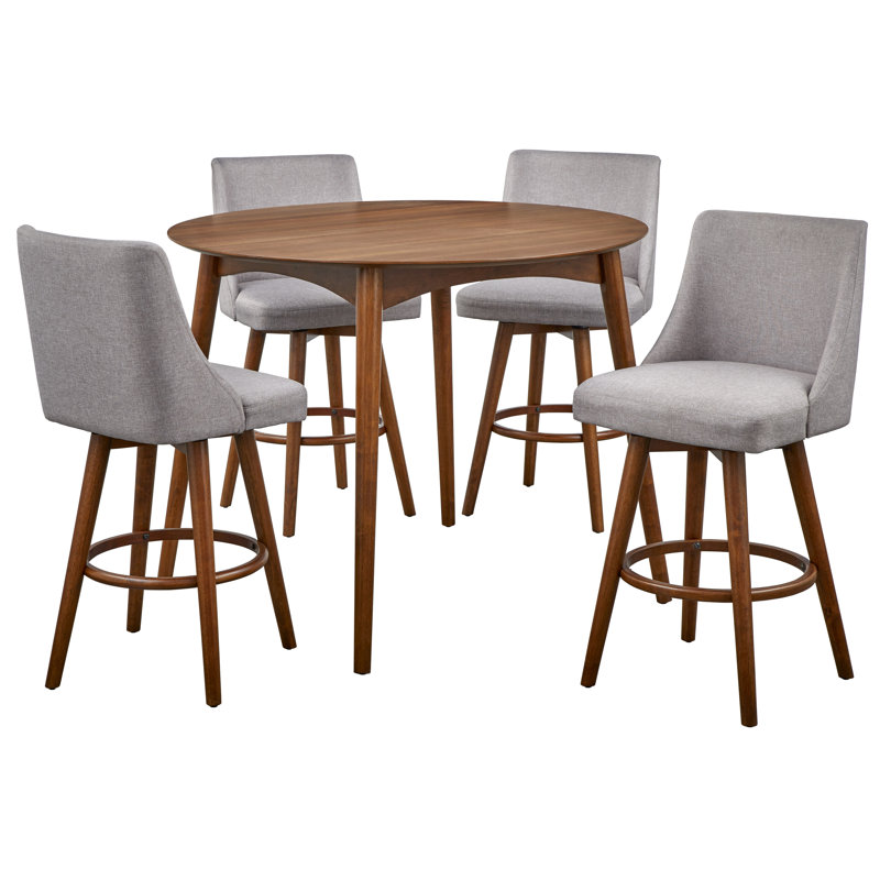 Four Leg Dining Set, 5 Pieces: Table, 4 Chairs