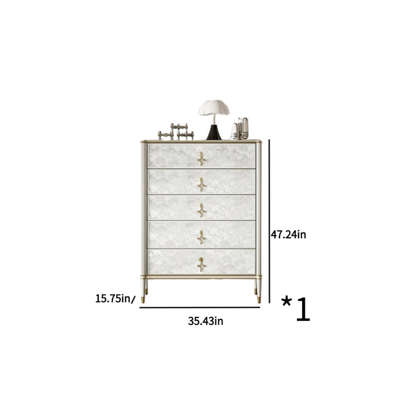 Commode d'appoint en bois massif laqué Shell