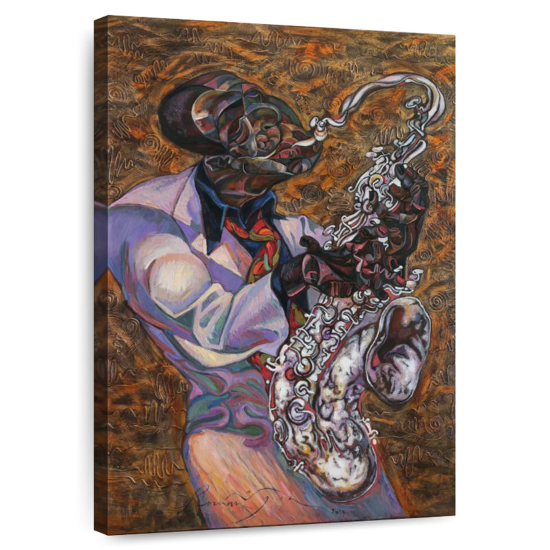 Leisha Saxophonist, 51" H x 34" W
