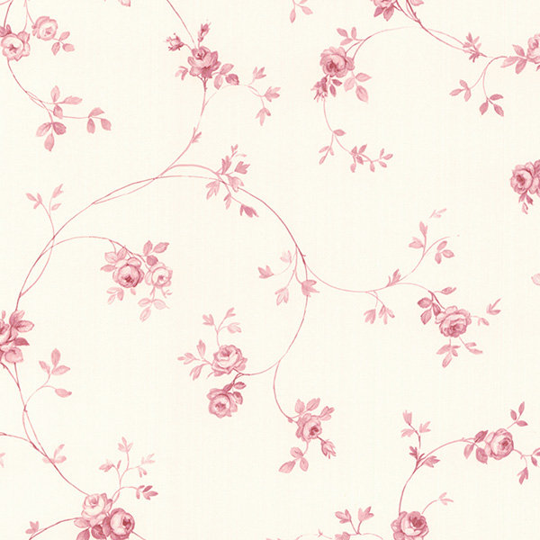 Amaranthine Delft Rose Wallpaper, Pink/Rose/Cream