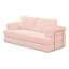 Canapé-lit convertible, canapé-lit pliant en velours côtelé, matelas de lit futon avec oreillers, canapé désossé pour le salon, rose-407463669