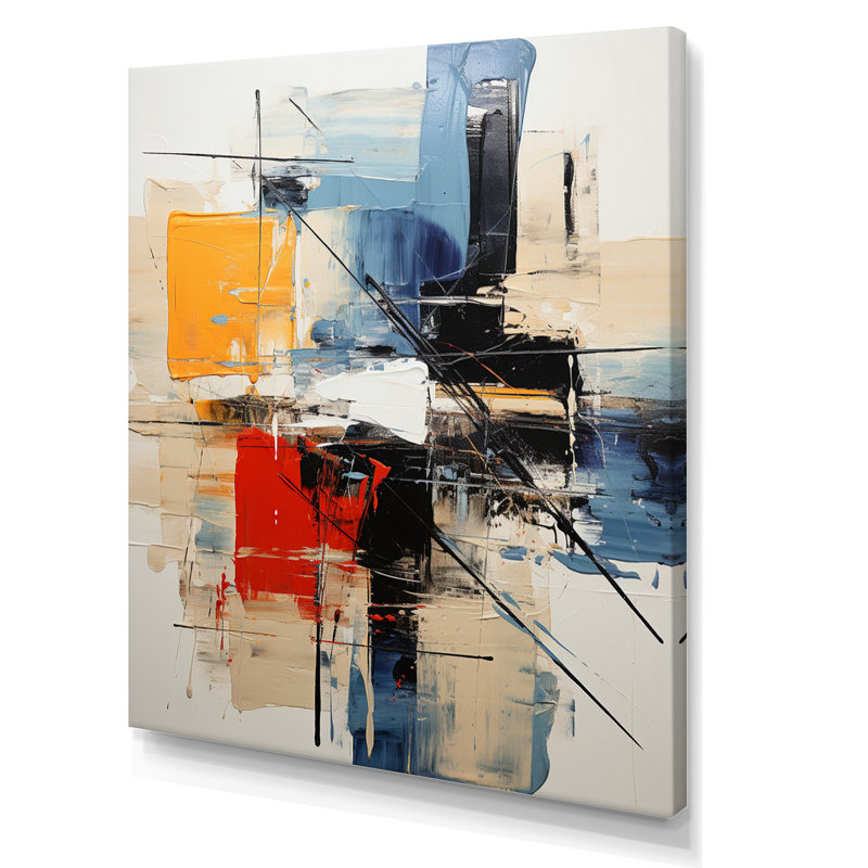 «Cerulean Passager Of Fragile Wisdom Abstract I», reproduction d'art sur toile, H 32 po x l 24 po x P 1 po, Toile tendue