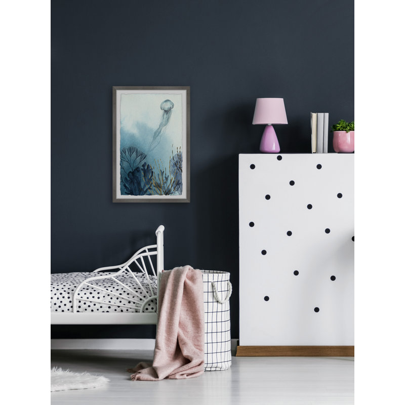 Jellyfish Float - Single Picture Frame Print, 30cm H x 20cm W x 3.81cm D