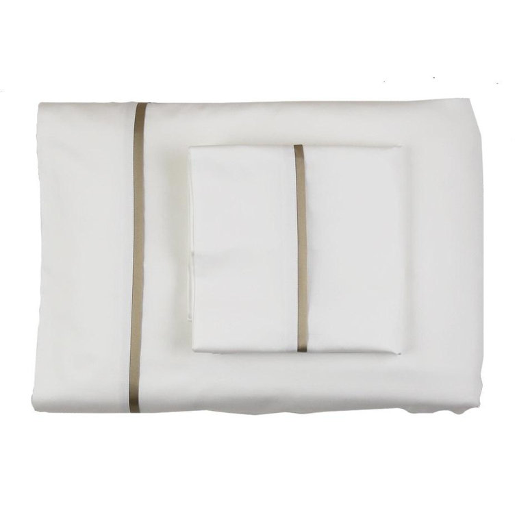 Silk Trim Sateen Sheet Set