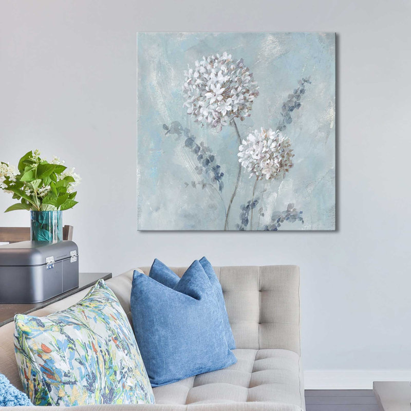 «Airy Blooms II (Square)» par Danhui Nai, reproduction, Toile tendue, H 28 po x l 28 po x P 1,5 po