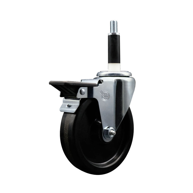 Phenolic Swivel 7/8 Inch Expanding Stem Caster with Brake SCC