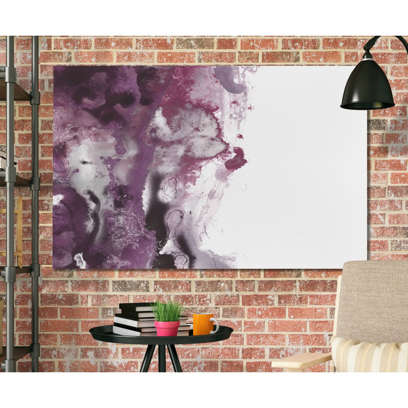 " Orchid Wave III ", 32" H x 48" W x 1.5" D, Wrapped Canvas