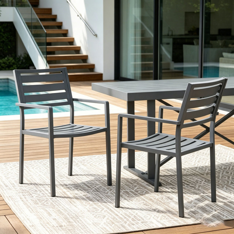 Chaise d'extérieur moderne en aluminium