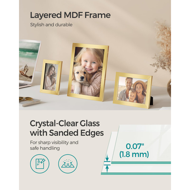 Collage Picture Frames For Wall Gallery Decor Set Of 10, Gold