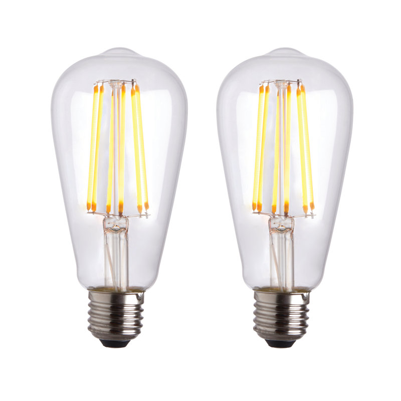 6W E27 ES ST64 Pear LED Dimmable Bulb - 650lm 2700K Warm White