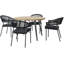 Taopi 4 - Person Acacia Patio Dining Set with Round Table , Cushions Included