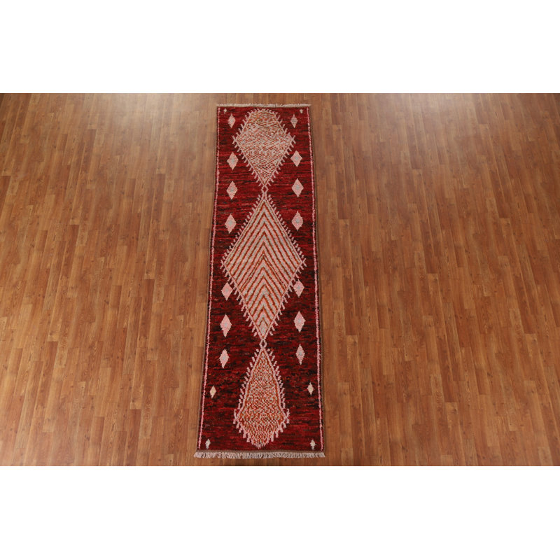 One-of-a-Kind 2'10" X 9'11" New Age Runner Wool Area Rug in