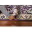 Tapis de couloir oriental mauve et ivoire Oushak 3 x 10