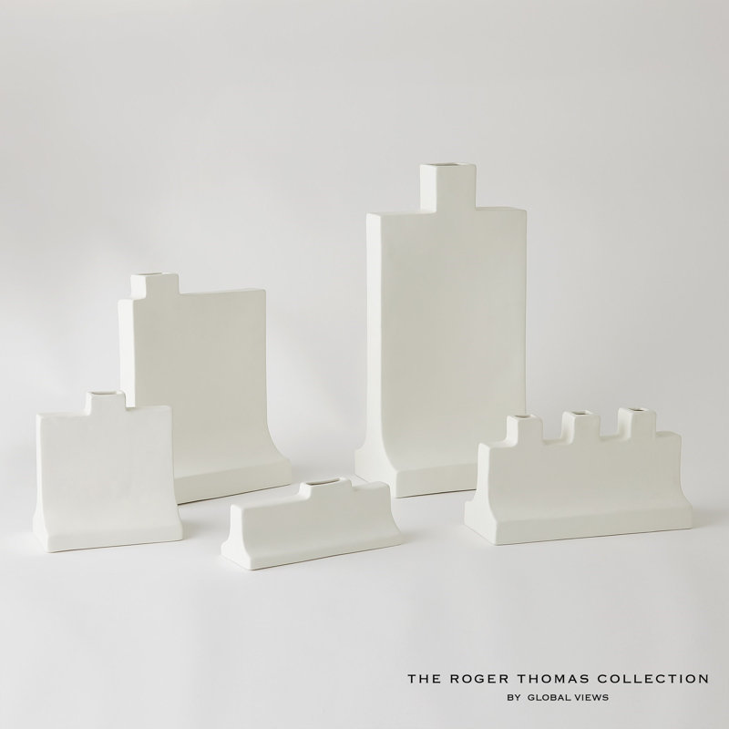 Icon Vase-Matte White, 23" H x 12" W x 7.75" D