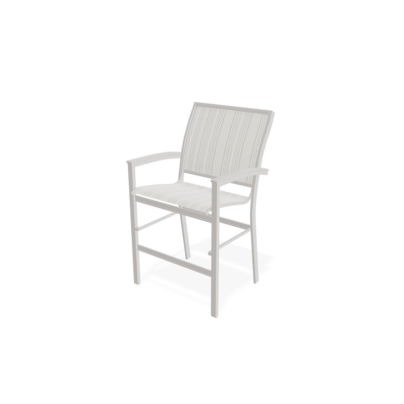 Chaise de café empilable en aluminium Bazza, Gris chaleureux, Port
