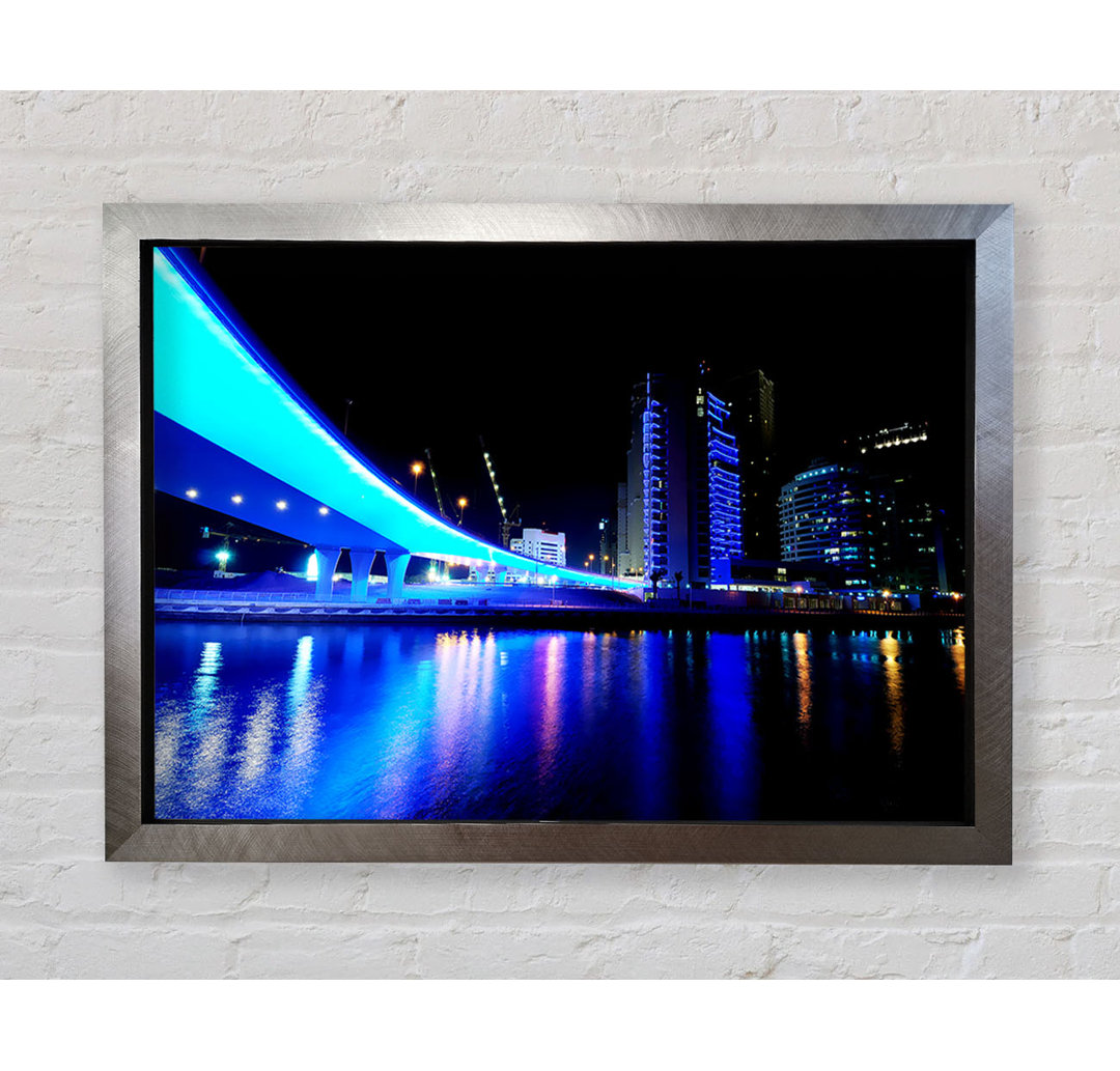 Electric Blue Bridge - Druck