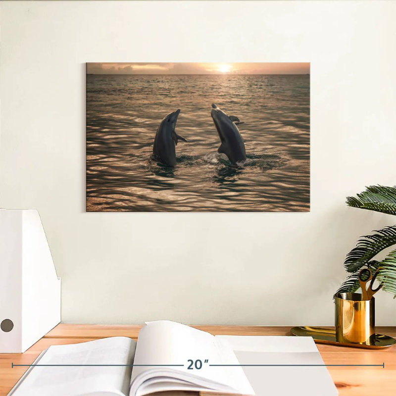 Dauphins dansants Brampt, H 8 po x l 12 po
