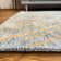 Alfa Rich Roemer Geometric Gray & Gold Washable Woven Cotton Area Rugs for Living Room Bedroom Kitchen
