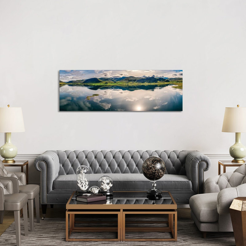 Panoramic View Of A Beach With Lighthouse, Sylt, Schleswig-Holstein, Germany by Jan Becke - Panoramic Gallery-Wrapped Canvas Giclée on Canvas