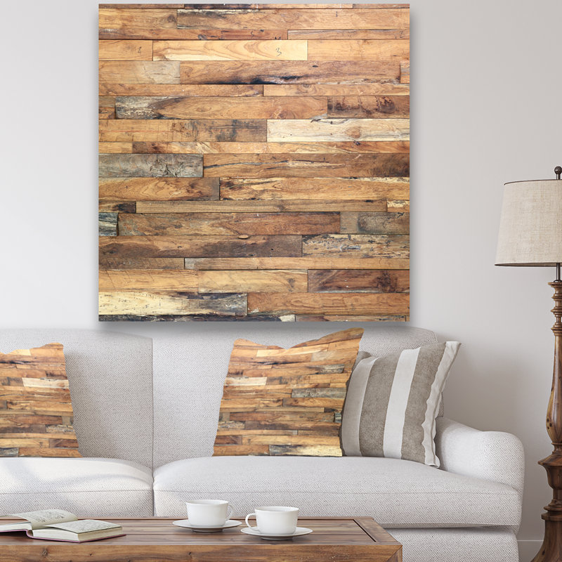 « Brown wood texture »-impression sur toile, H 30 po x l 30 po x P 1 po