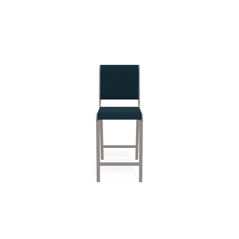 Tabouret de bar 26 po Holna, Gris chaleureux texturé, Sunbrella® bleu sarcelle