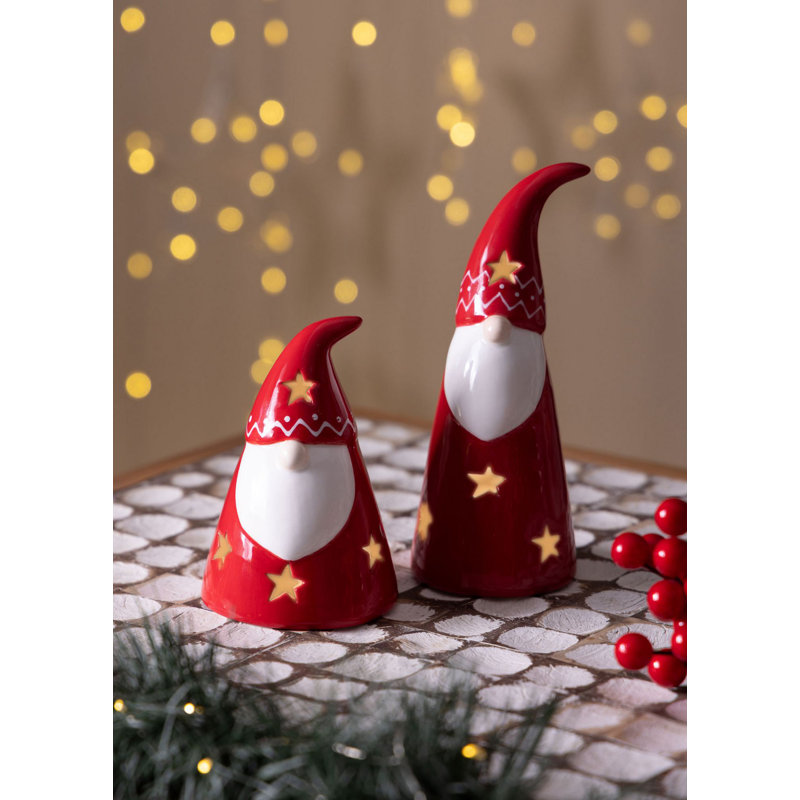 Élégant objet décoratif, céramique rouge et blanche, 3,1 x 3,1 x 4,3 pouces | 100% céramique de haute qualité | Parfait pour la décoration intérieure, l'esthétique moderne et les cadeaux uniques | Idéal pour le salon, le bureau ou la chambre à coucher