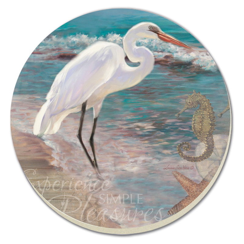 Stoneware Round 4 Piece Coaster Set