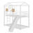 Metal House Bunk Bed With Slide-511170812